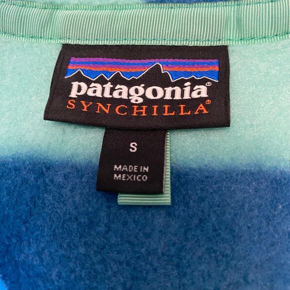 Patagonia 2017 Fitz Striped Synchilla Snap T Pullover Women’s Size Small Outdoor - Picture 3 of 9